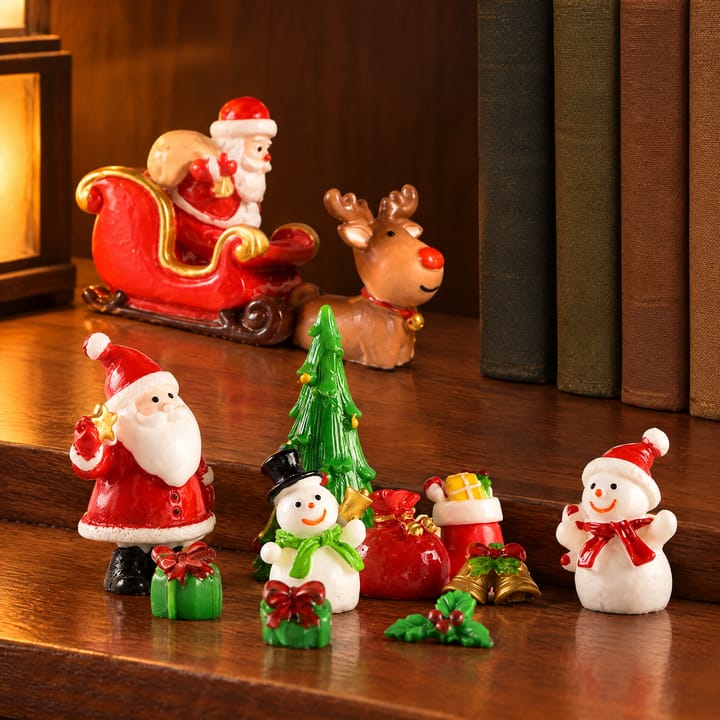 Folk Art Christmas Village Figurines