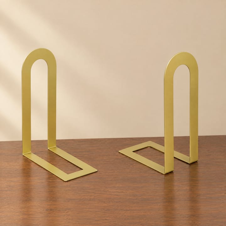 The Iron L Bookend Pair, Gold