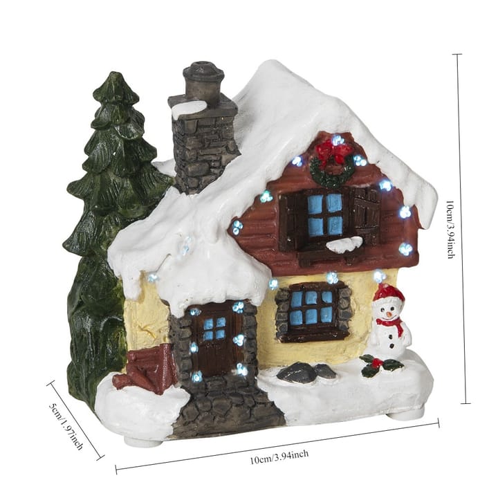 The LED Christmas Village House Figurine, Snow Houses