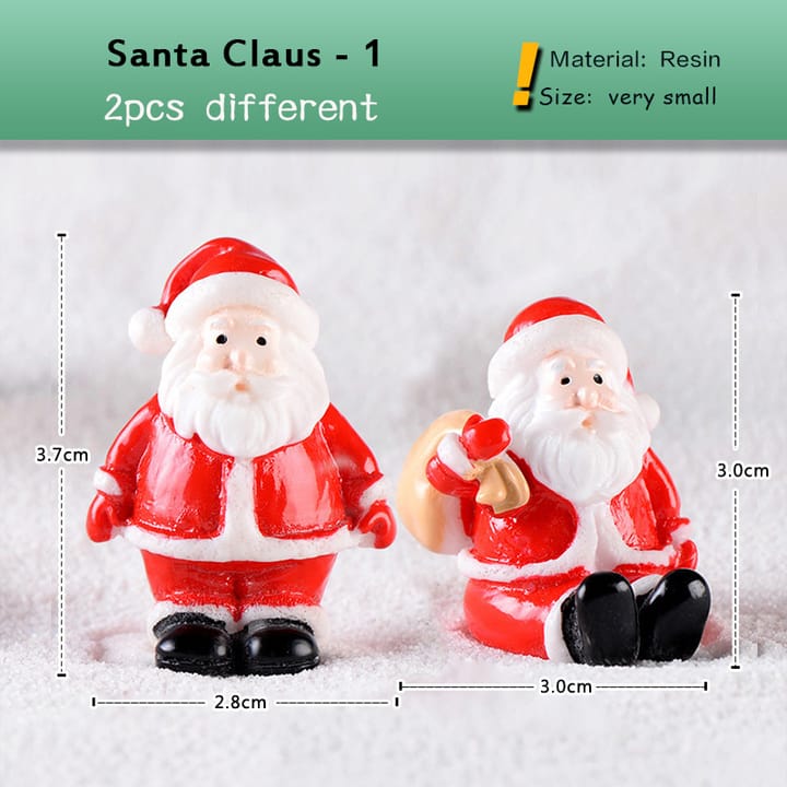 Tiny Christmas Village Figurine Set, Santa Claus, style 1