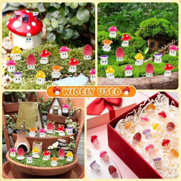 Glow in the Dark Mushroom Figurines