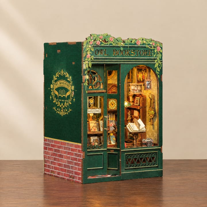The Owl Bookstore Book Nook Kit, Owl Bookstore