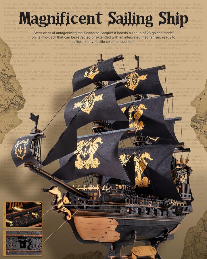 Seahorse Barque Ship Model Kit
