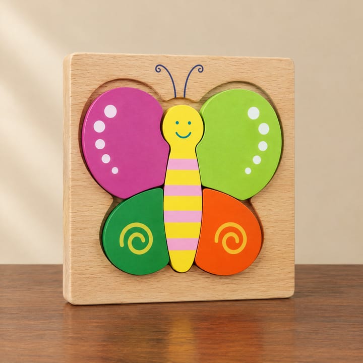 The Chunky Wooden Puzzle Board, Butterfly