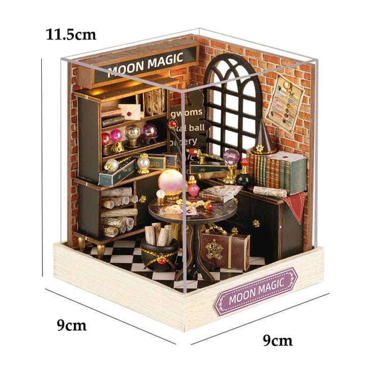 The Hobby House Miniature Kit, Moon magic shop, with cover