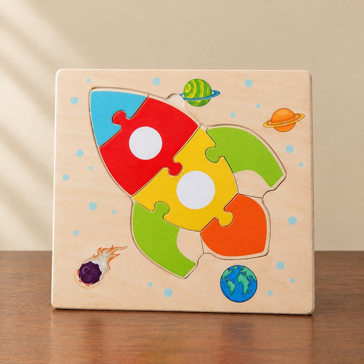 The Wooden Animal Puzzle Set, Rocket