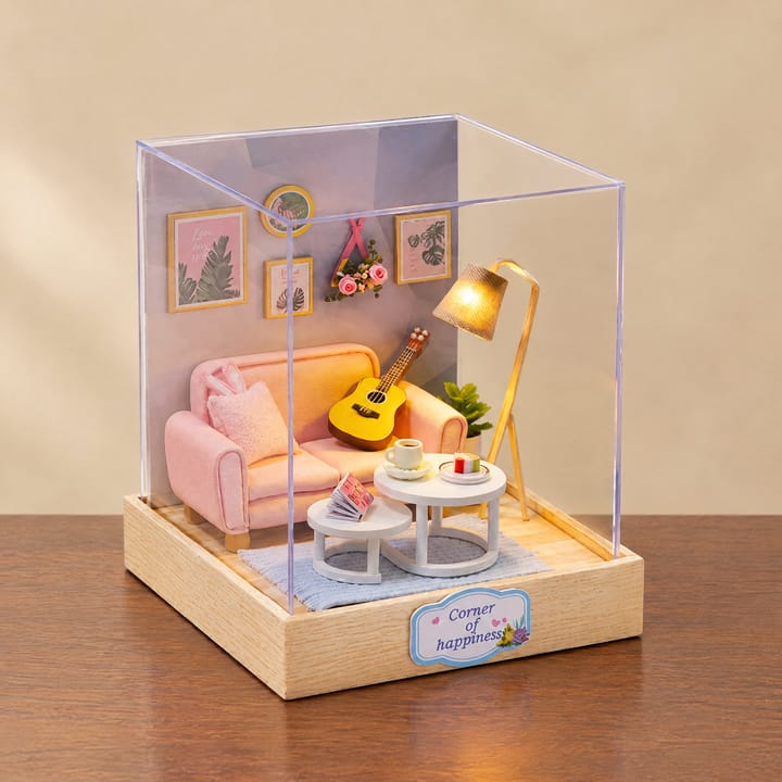 The Glow Room Miniature Kit, Pink living room