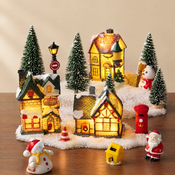 The Snowy Village Lighted House
