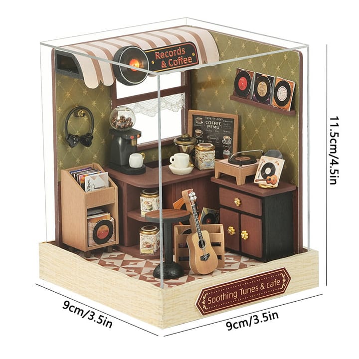 The Hobby House Miniature Kit, Coffee bar, with cover