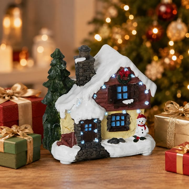 The LED Christmas Village House Figurine
