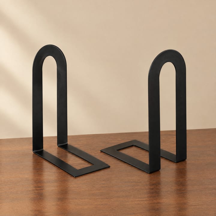 The Iron L Bookend Pair, Black