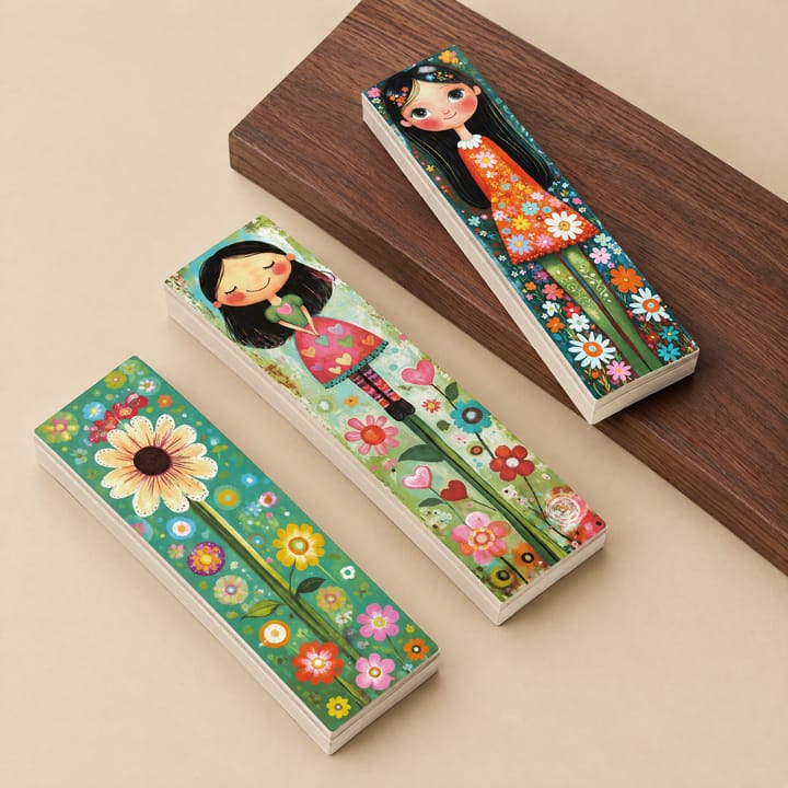 The Floral Girl Bookmark Set
